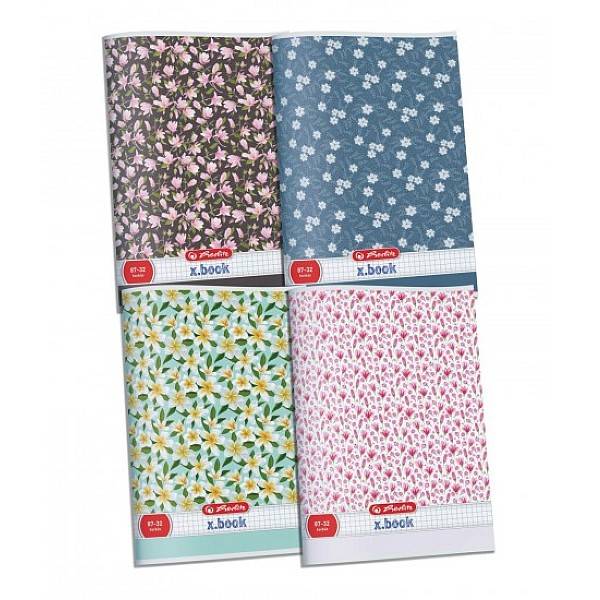 Herlitz A4-es kockás füzet 32 lapos – Apró virágos