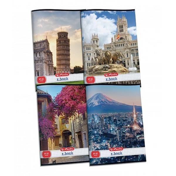 Herlitz A4-es kockás füzet 32 lapos – City