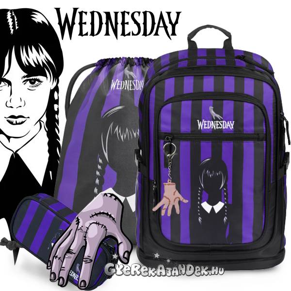 BAAGL iskolatáska, hátizsák SZETT - Wednesday
