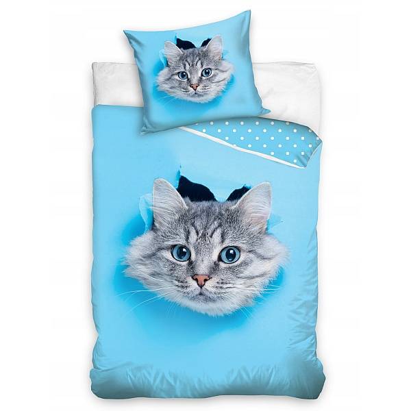 Cicás ágyneműhuzat szett 140x200 cm - világoskék