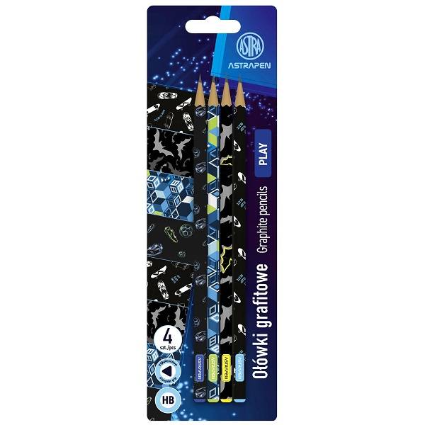 Astra háromszögletű grafitceruza HB 4 db – Fiús