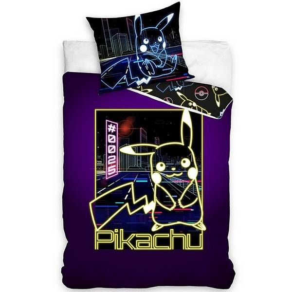 Pokemon Pikachu ágyneműhuzat szett 140x200 cm - Night