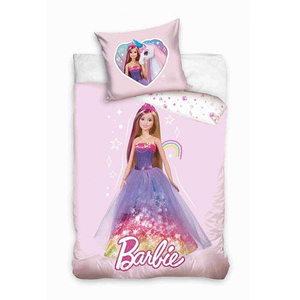 Barbie ovis ágyneműhuzat szett - Szivárvány hercegnő
