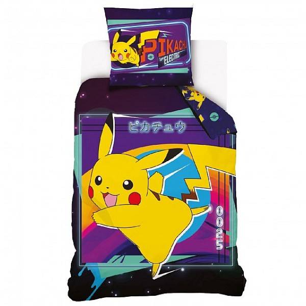 Pokemon Pikachu ágyneműhuzat szett 140x200 cm