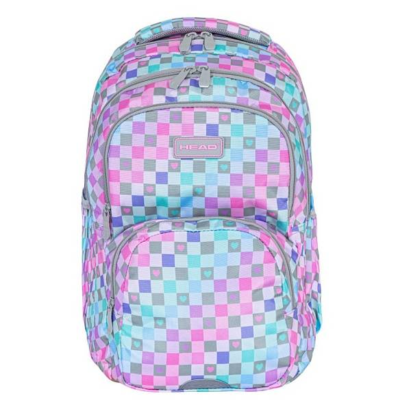  HEAD ergonomikus iskolatáska, hátizsák 44 cm – Checkered Hearts