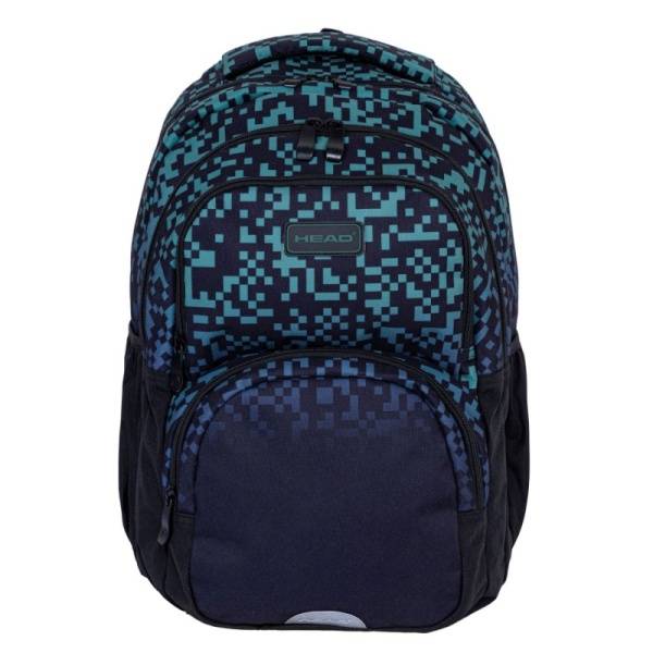 HEAD ergonomikus iskolatáska, hátizsák 44 cm – Green Bricks