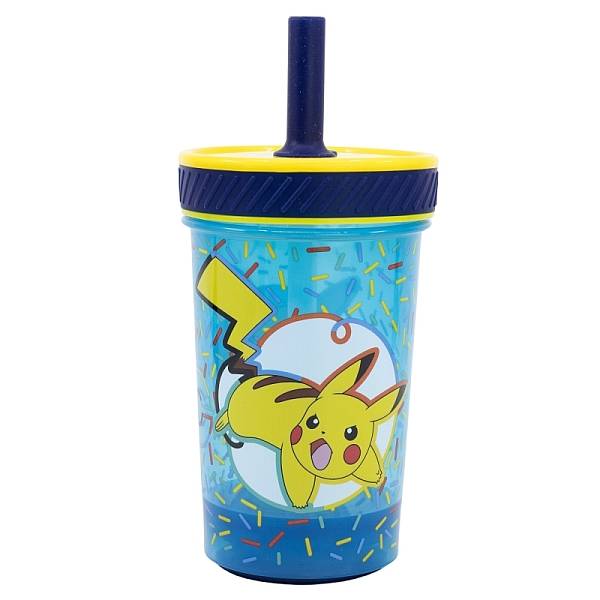 Pokémon Pikachu cseppmentes pohár szívószállal 370 ml