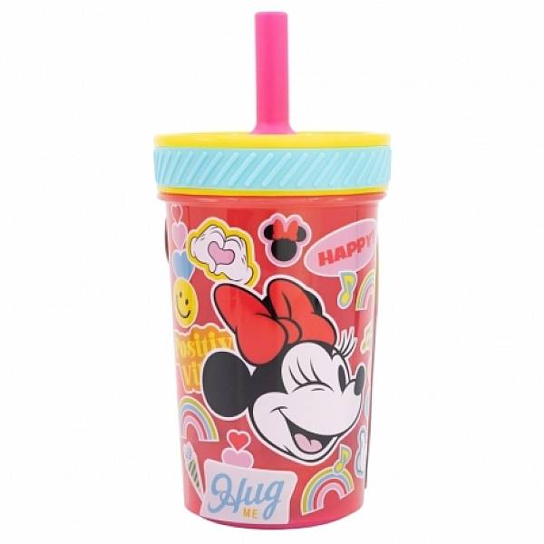 Minnie cseppmentes pohár szívószállal 370 ml