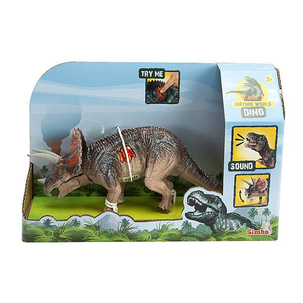 Hangot adó dinoszaurusz játékfigura – Triceratops