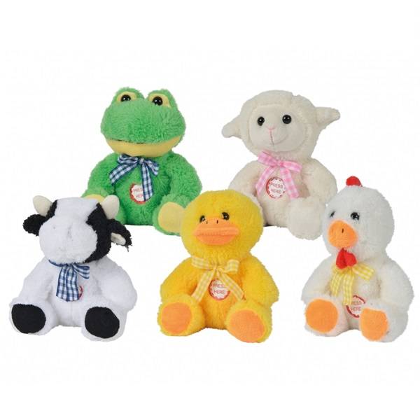 Nicotoy plüss állat hanggal 15 cm-es – többféle