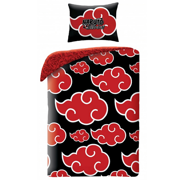 Naruto ágyneműhuzat szett 140 x 200 cm - Akatsuki felhő
