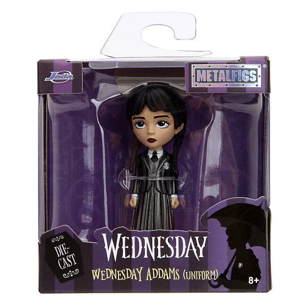 Wednesday fém figura – Wednesday Adams iskolai uniformisban