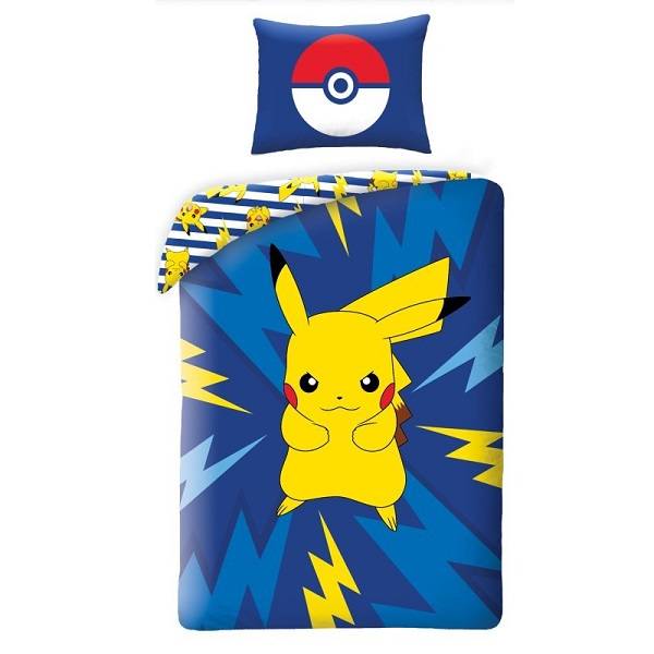 Pokemon ágyneműhuzat szett - Pikachu akcióban