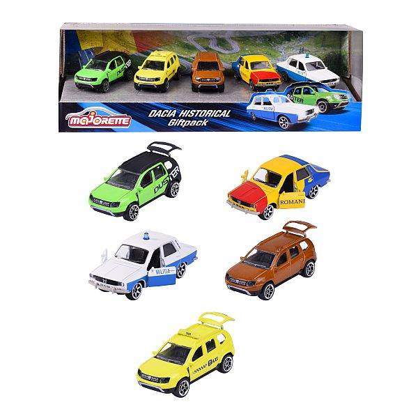 Majorette Dacia Historical kisautók 5 db-os szett díszdobozban