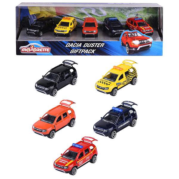 Majorette Dacia Duster kisautók 5 db-os szett díszdobozban