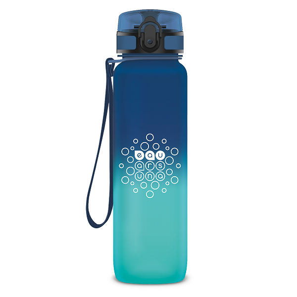 Ars Una színátmenetes motivációs kulacs 1000ml matt - Dark sea