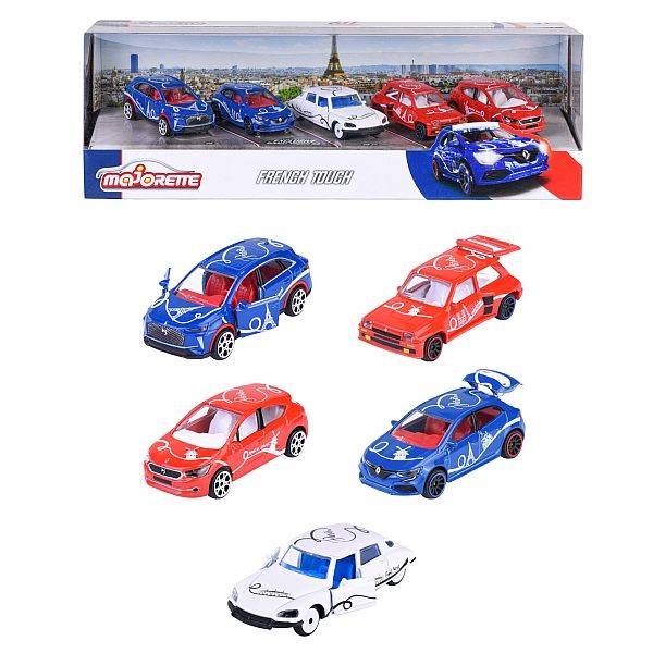 Majorette fém kisautók 5 db-os szett díszdobozban – French Touch