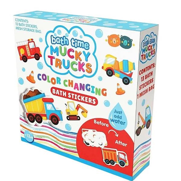 Buddy & Barney fürdőjáték Színváltós csempetapasz - Sáros járgányok