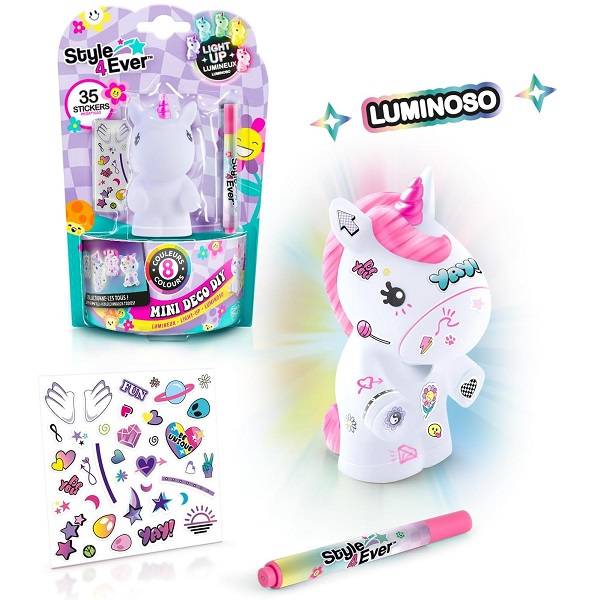 Style4ever Díszítsd fel Mini Deco világító figura - álló unikornis