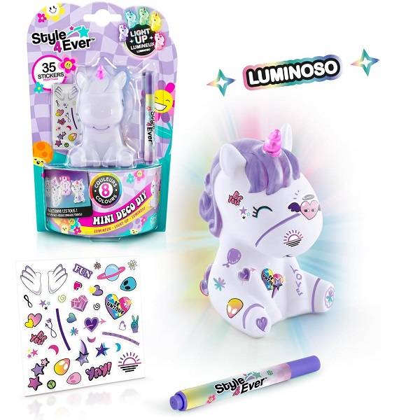 Style4ever Díszítsd fel Mini Deco világító figura - ülő unikornis
