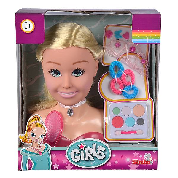 Steffi Love Princess sminkelhető és fésülhető babafej – 24 cm-es