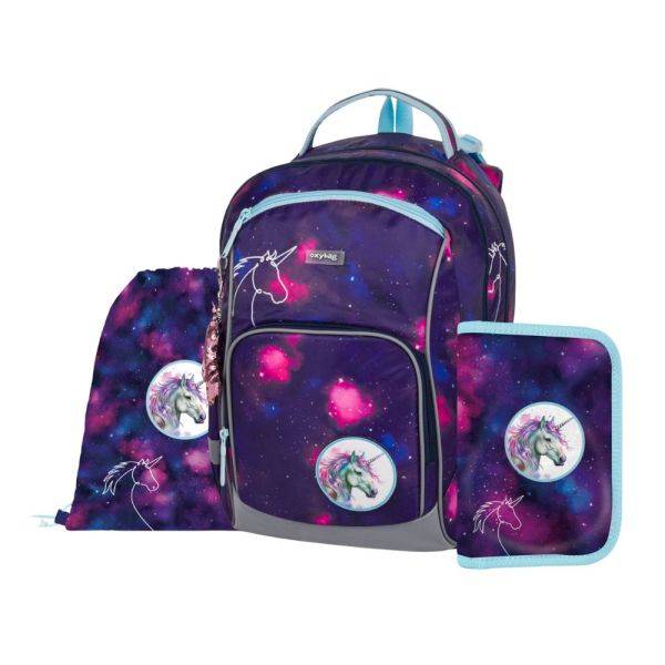 OXYBAG unikornisos iskolatáska szett – Galaxy