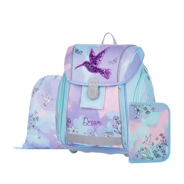OXYBAG kolibris iskolatáska szett – Pastel Flowers
