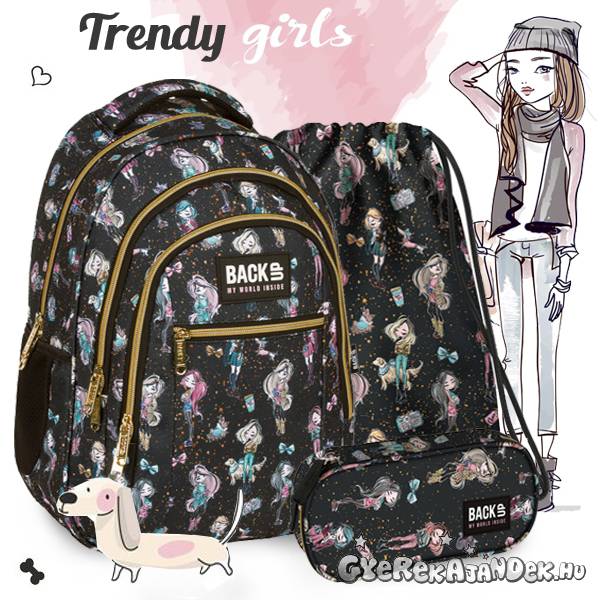 BackUp ergonomikus iskolatáska SZETT – Trendy Girl