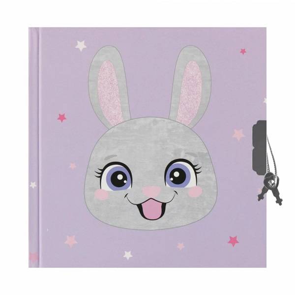 Starpak nyuszis kulcsos napló – lila