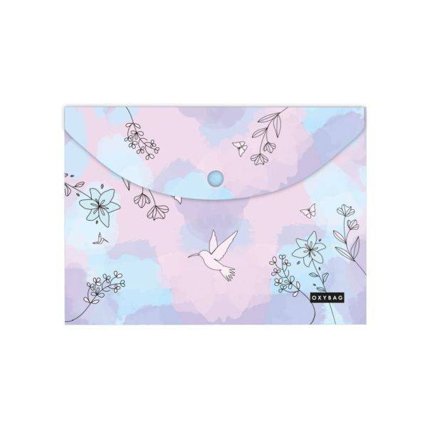 Oxybag patentos irattartó mappa A4-es kolibris – Pastel Flowers