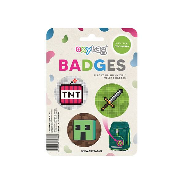 Oxybag tépőzáras kitűző, táskadísz – Game