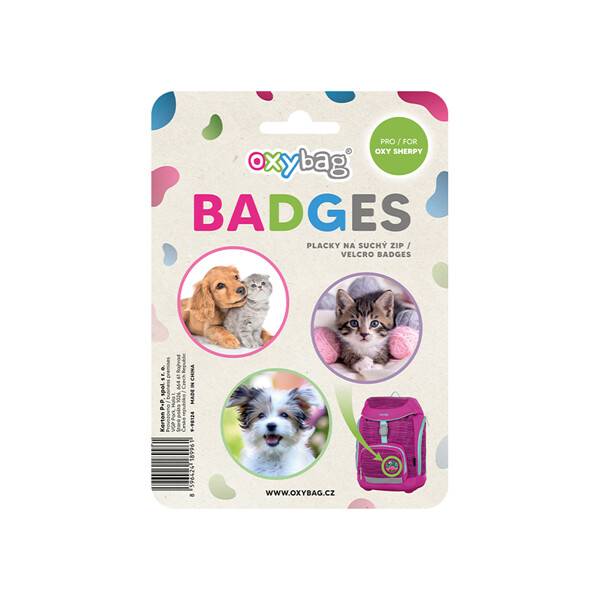 Oxybag tépőzáras kitűző, táskadísz – Pets