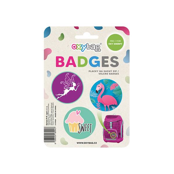 Oxybag tépőzáras kitűző, táskadísz – Beauty