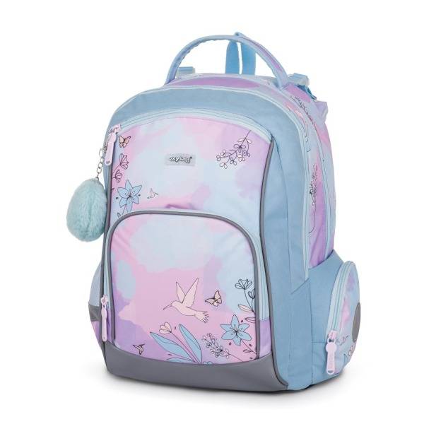 Oxybag kolibris ergonomikus iskolatáska hátizsák – Pastel Flowers