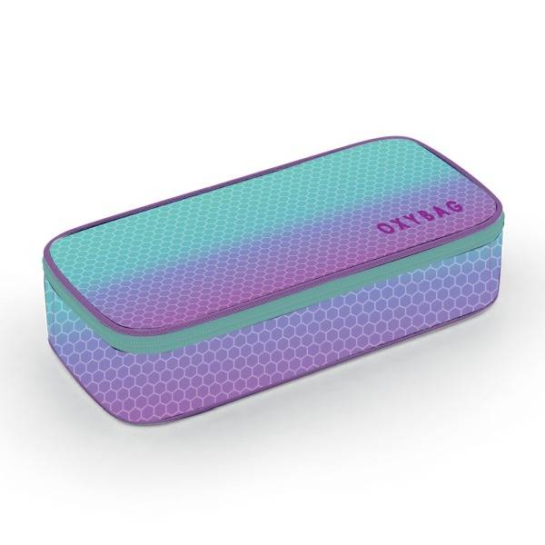 Oxybag Jumbo ovális tolltartó – Ombre türkiz-lila