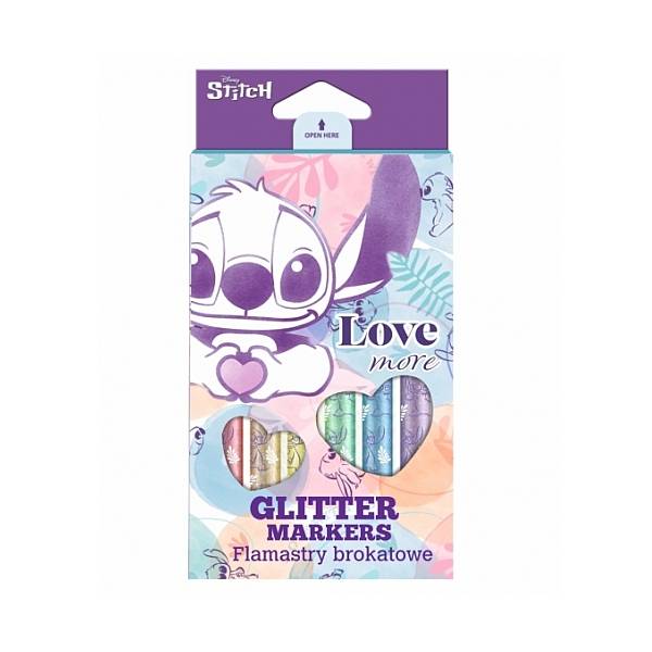 Stitch 6 db-os filctoll szett csillogó pasztell - Love More