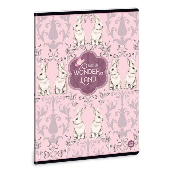 Ars Una kockás füzet A/5-ös – Wonderland Rabbits
