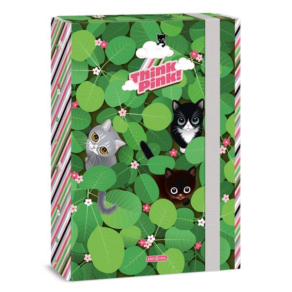 Ars Una cicás füzetbox A4 Think Pink Leaves