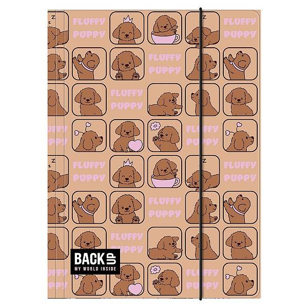 BackUp kutyás gumis mappa A4-es – Fluffy Puppy