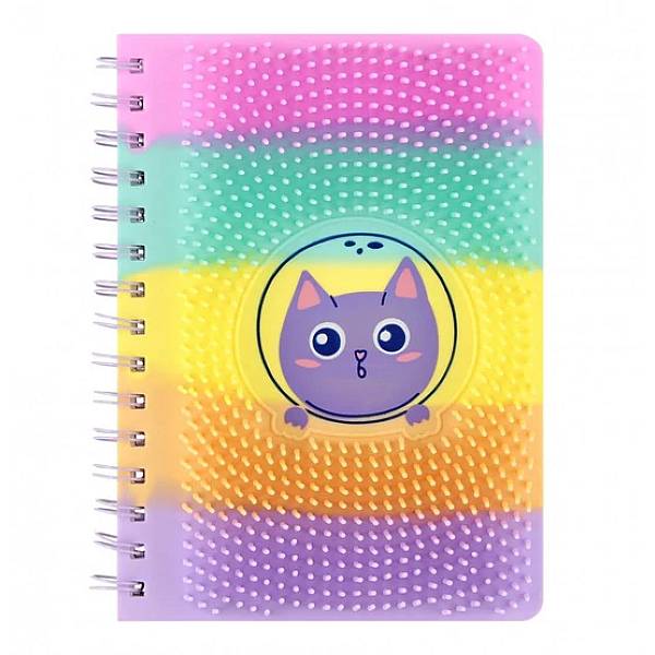 Cicás spirálos notesz, napló szilikon borítóval A5-ös