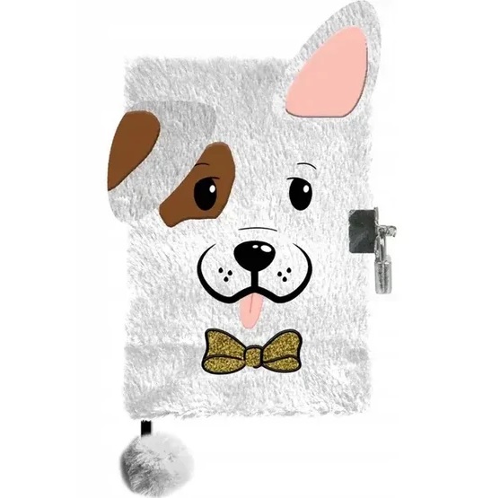 Paso kutyás plüss napló lakattal – szürke