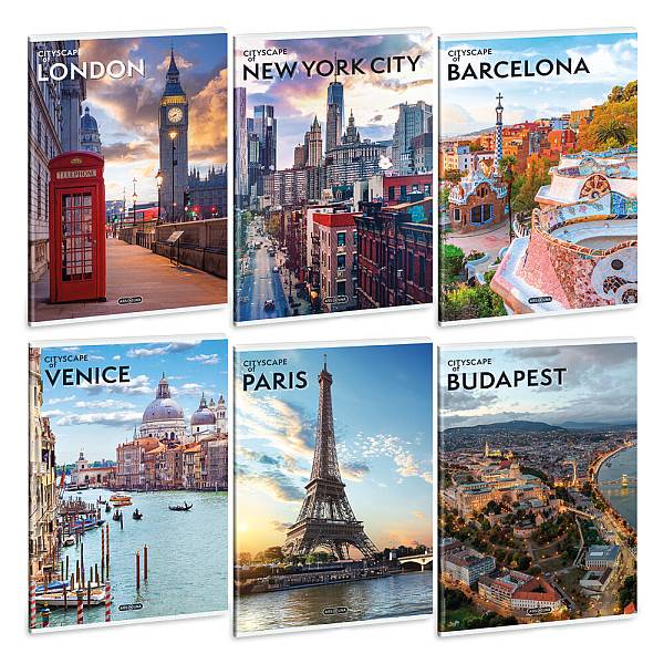 Ars Una sima füzet A4 – Cityscape