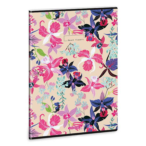 Ars Una vonalas füzet A4 – Beach Flowers