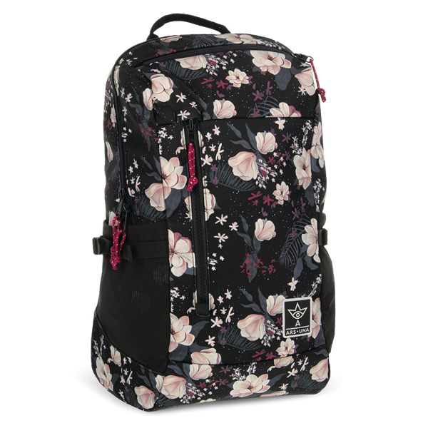 Ars Una kamasz hátizsák – Flowery Black (AU-17)