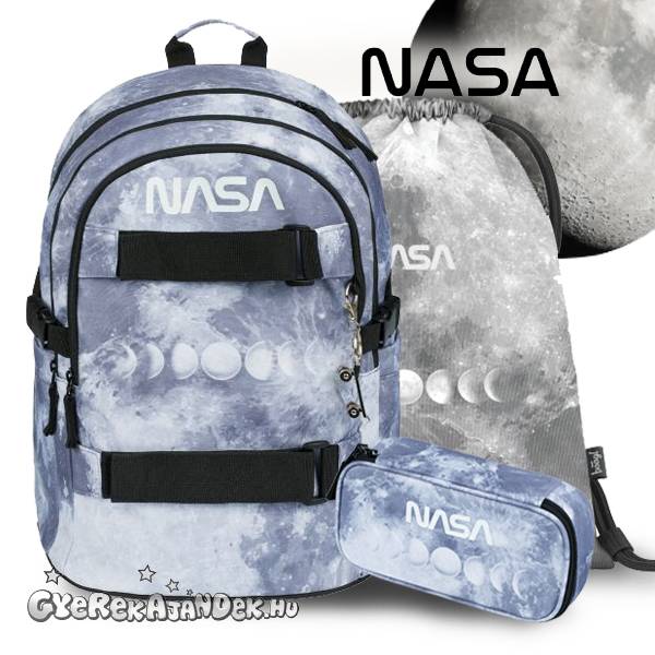 BAAGL iskolatáska, hátizsák SZETT – NASA Grey