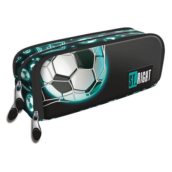 St. Right focis 3 rekeszes tolltartó – Neon football