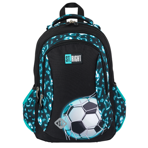 St. Right focis iskolatáska, hátizsák mellpánttal 39 cm – Neon Football