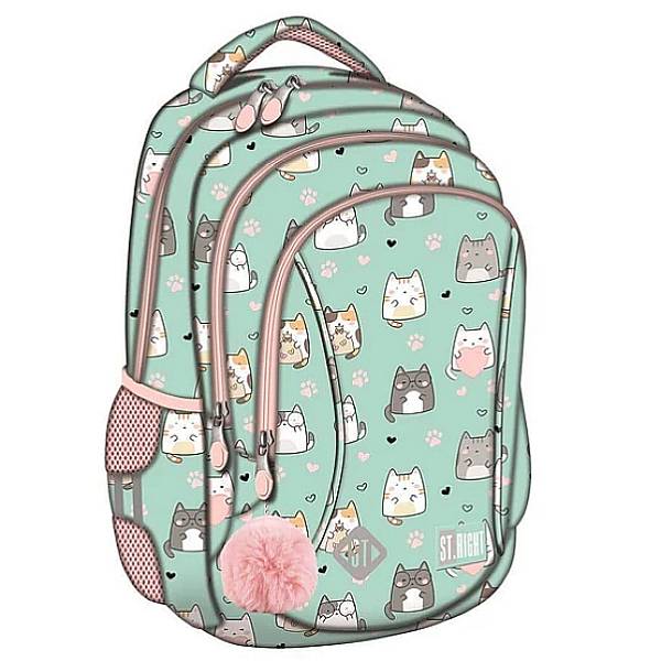 St. Right cicás iskolatáska, hátizsák 39 cm – Charming Cats