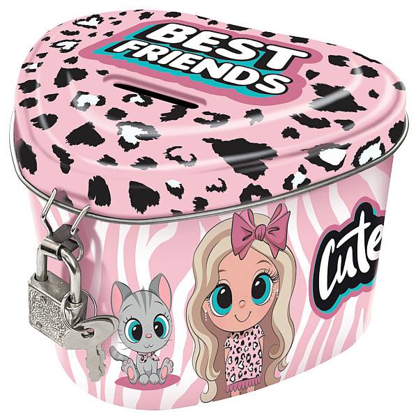 Best Friends szív alakú persely lakattal - Cute