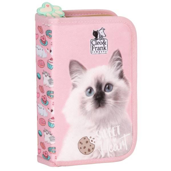 Cleo és Frank cicás kihajtható tolltartó felszerelt - Sweet Heart